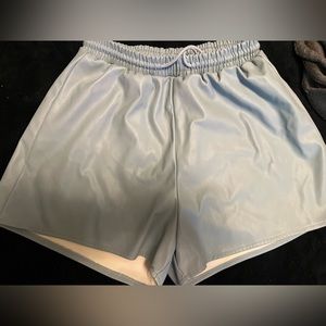 Leather shorts